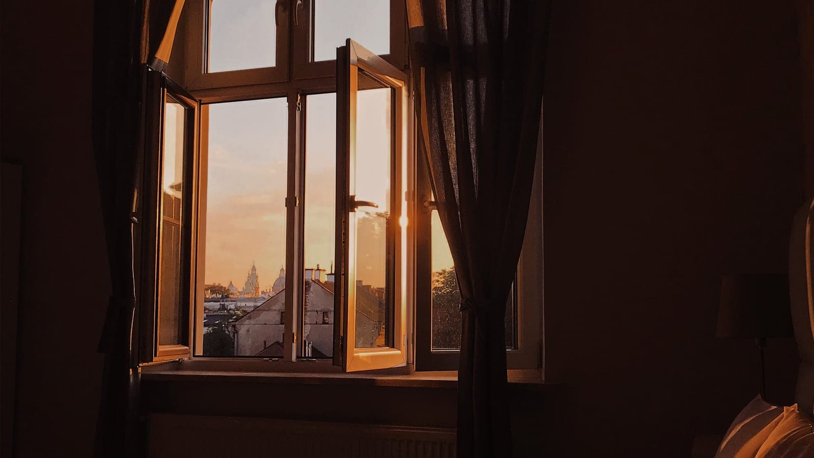 Clean windows in sunlight
